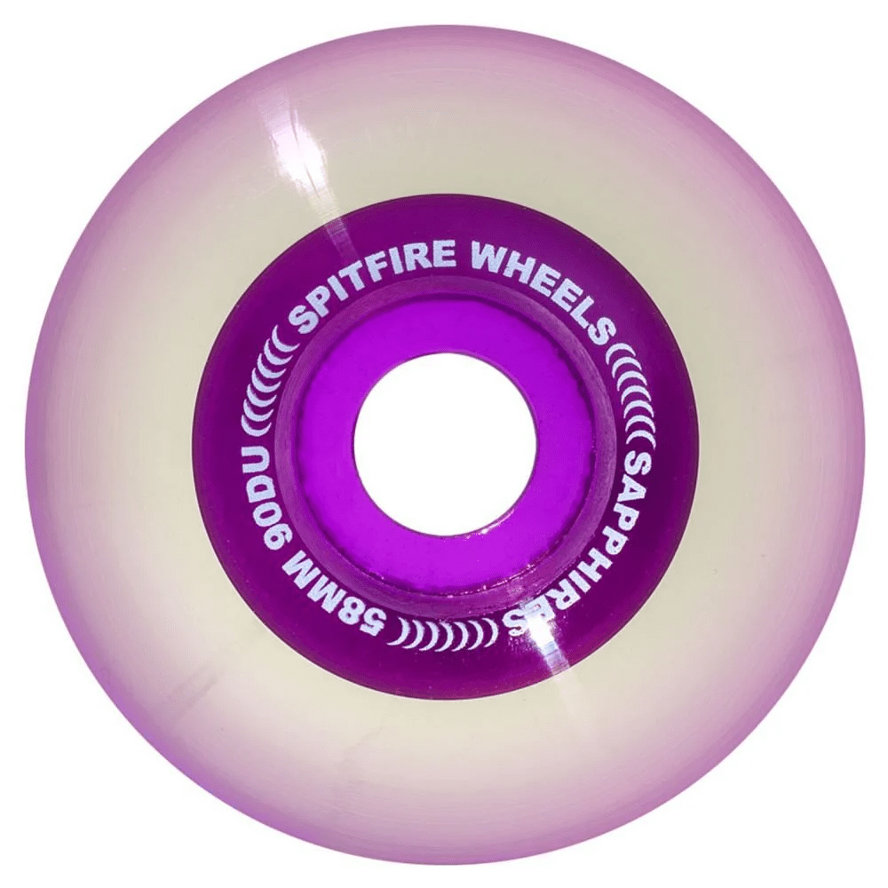Spitfire Soft 90D Sapphire Radial Purple Skateboard Wheels | 58mm - The Vines Supply Co