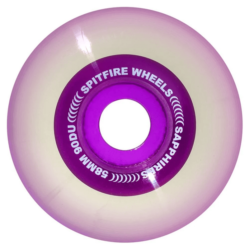 Spitfire Soft 90D Sapphire Radial Purple Skateboard Wheels | 58mm - The Vines Supply Co