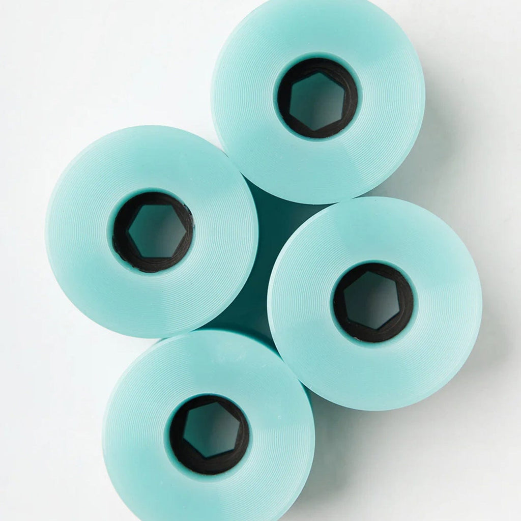 Spitfire Superwide 80HD Soft Seafoam Blue skateboard wheels, 58mm, designed for smooth rides and durability.