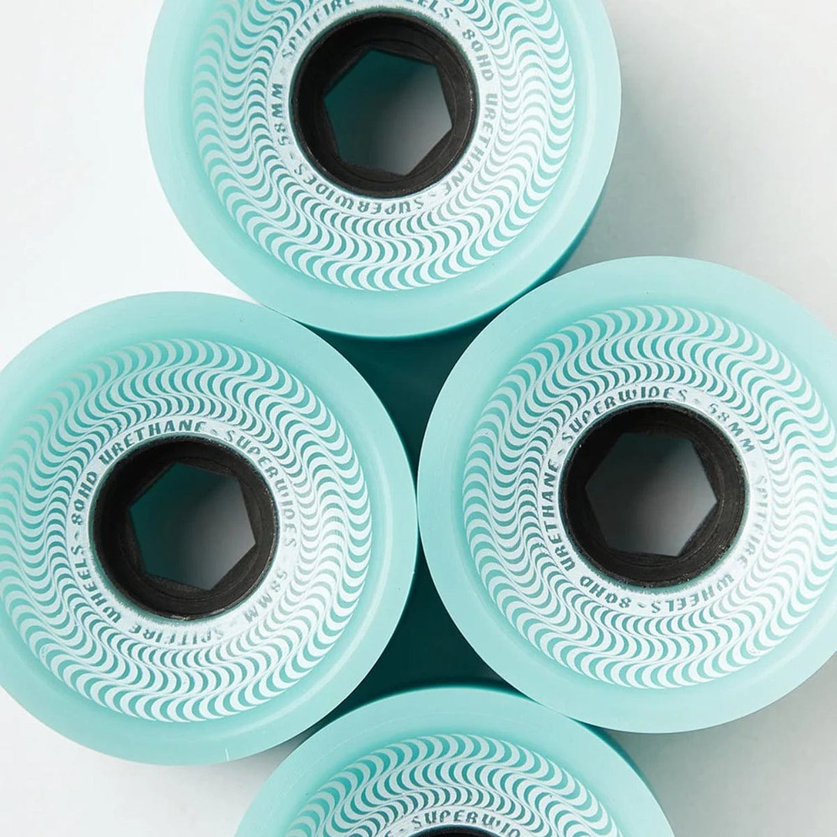 Spitfire Superwide 80HD Soft Seafoam Blue Skateboard Wheels | 58mm - The Vines Supply Co