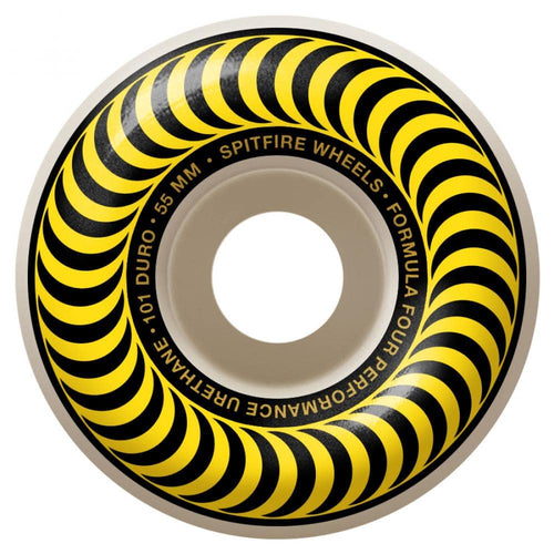 Spitfire Wheels Spitfire Formula Four Classic 99 Yellow Skateboard Wheels | 55mm Wheels | The Vines