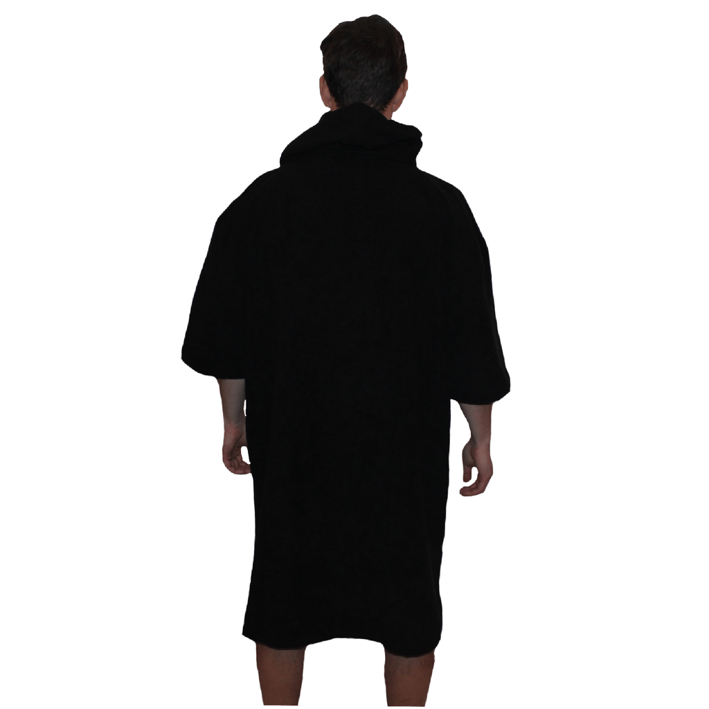 SRF DRY changing robe, hooded poncho for surf, swim, and triathlon, made of quick-drying towel fabric, with a comfortable hood.