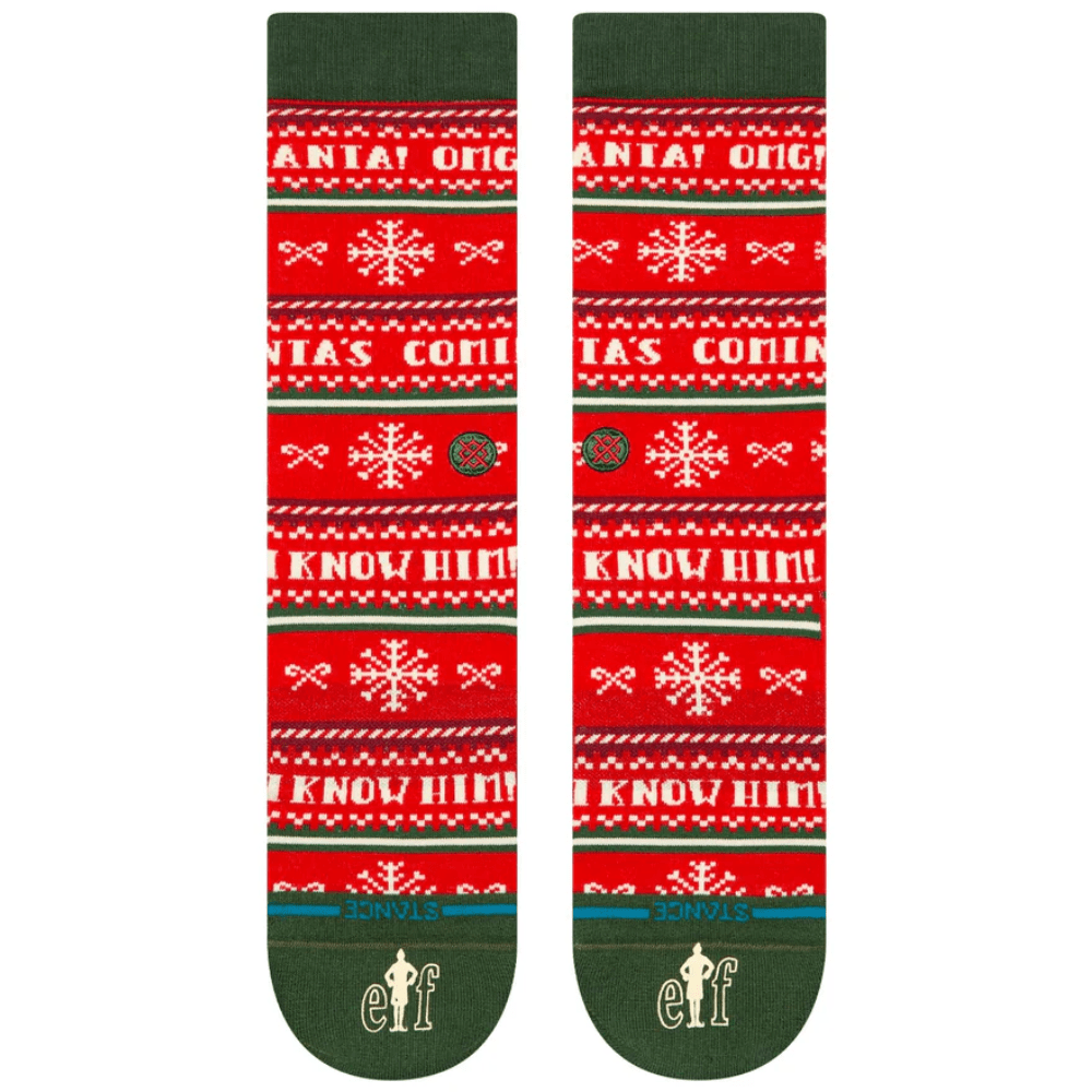 Stance I Know Him Elf Socks | Red - The Vines Supply Co
