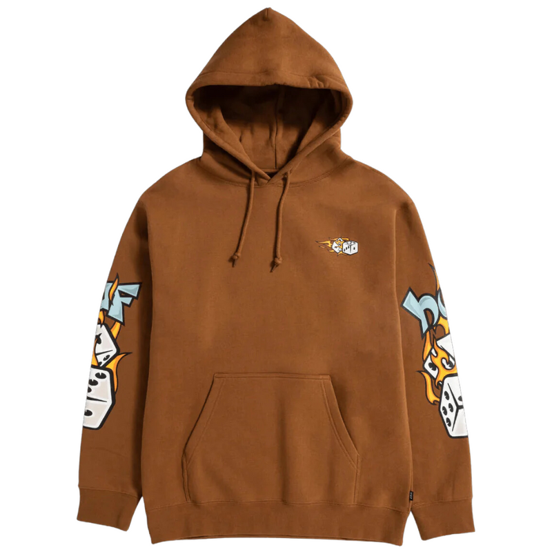 HUF Dicey Pullover Hoodie | Brown - The Vines Supply Co