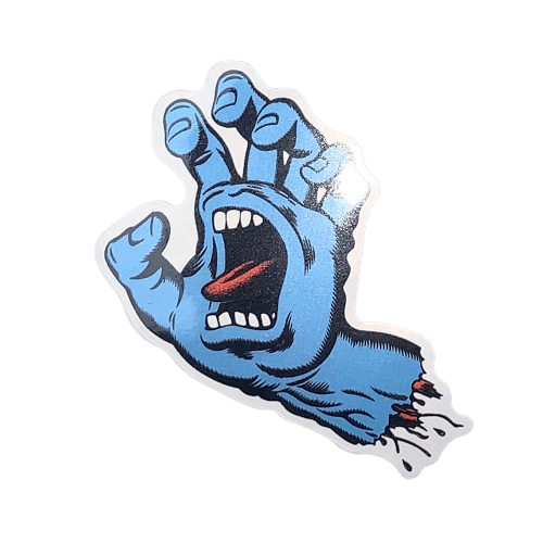 Assorted skateboard stickers featuring The Vines skateboarding brand logo and designs on a skateboard deck.