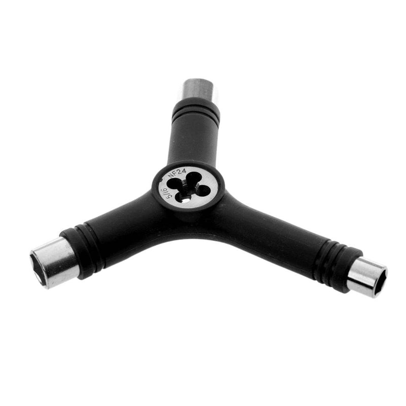 The Vines Supply Co Y-Tool With Re-Threader For Skateboard | Black Skate Tool | The Vines
