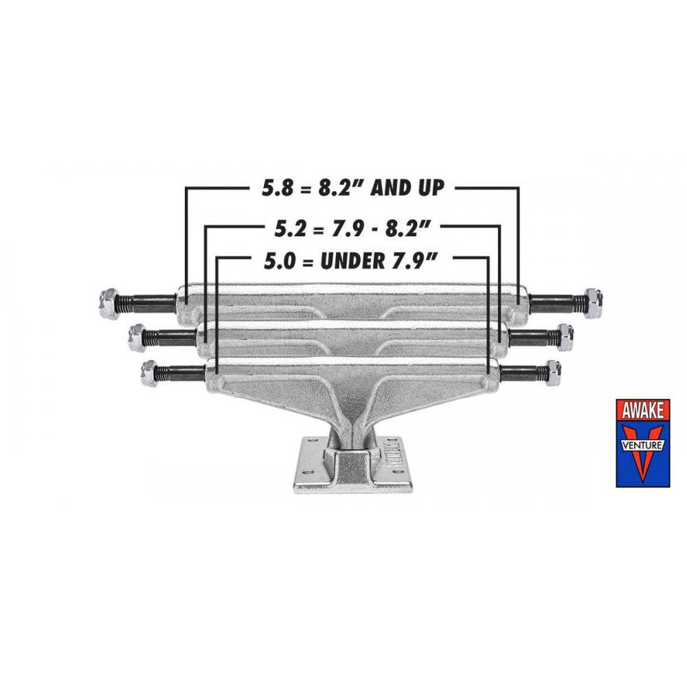 Venture Venture V Light High Polished Skateboard Trucks Pair | 5.0" Trucks | The Vines