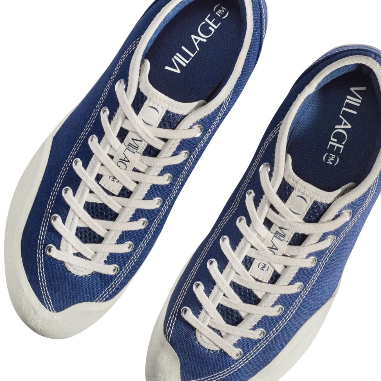 Village PM 1:30 PM Skate Shoes | Navy & White Canvas - The Vines Supply Co