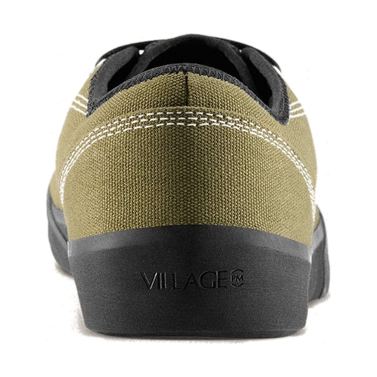 Village PM 1:30 PM canvas skate shoes in Olive and Natural Black