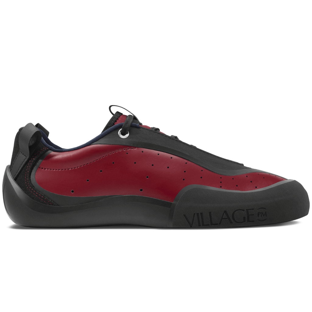 Village PM 2PM red skate shoes with low-top design and vulcanized sole