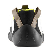 Village PM 2PM synthetic leather skate shoes in White, Lime and Natural Black