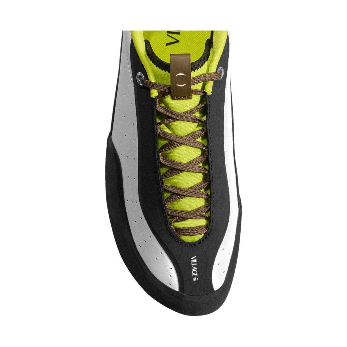 Village PM 2PM synthetic leather skate shoes in White, Lime and Natural Black