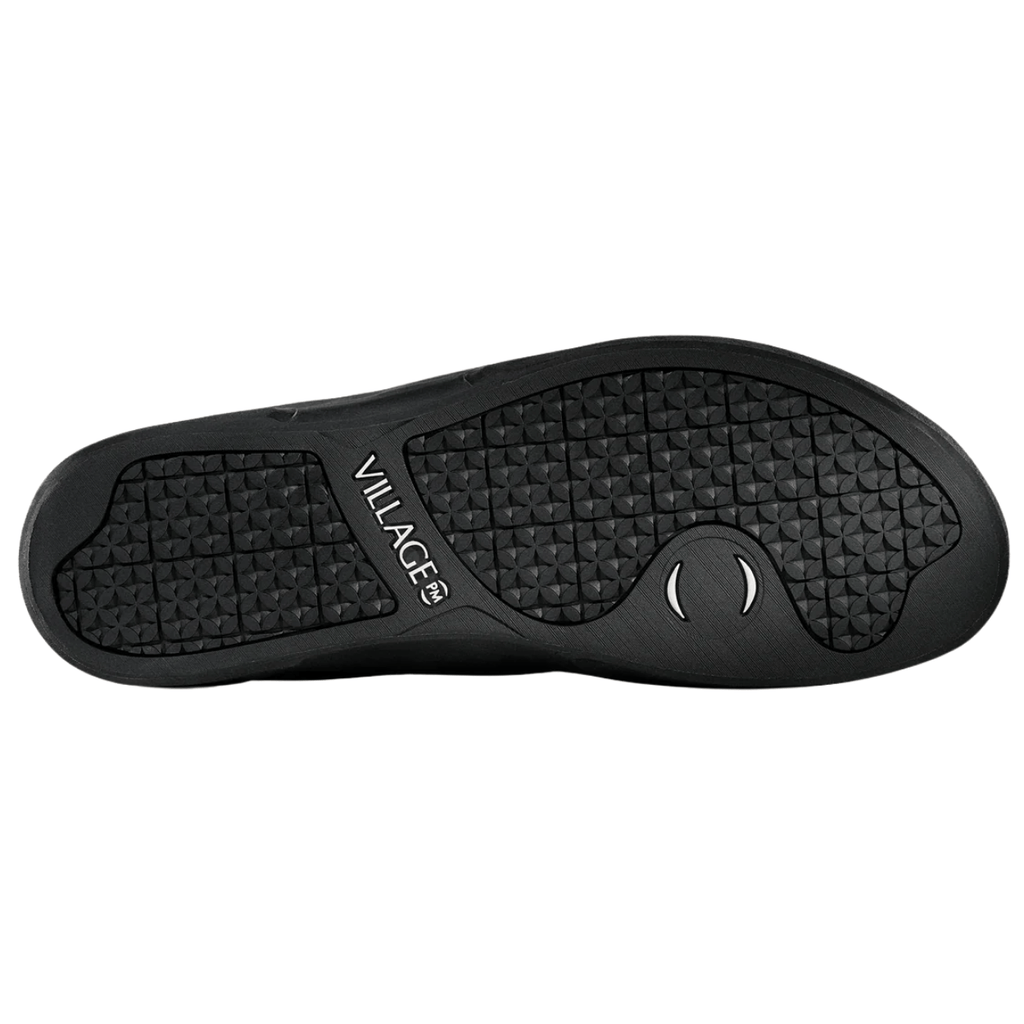 Village PM 1:00 PM suede skate shoes in black, stylish low-top sneakers with durable construction and classic design.