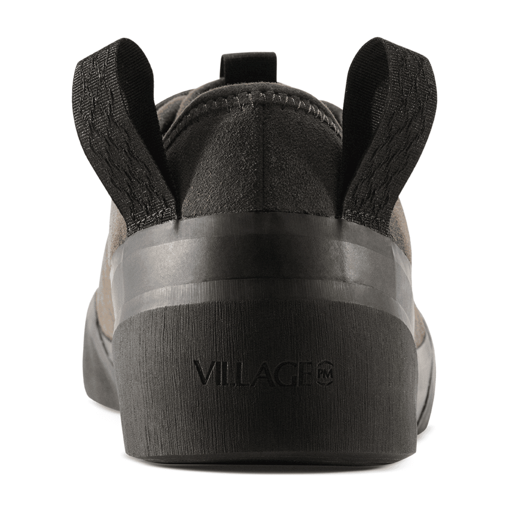 Village PM 1:00 PM suede skate shoes in chocolate brown, showing the stylish upper and skate shoe design.