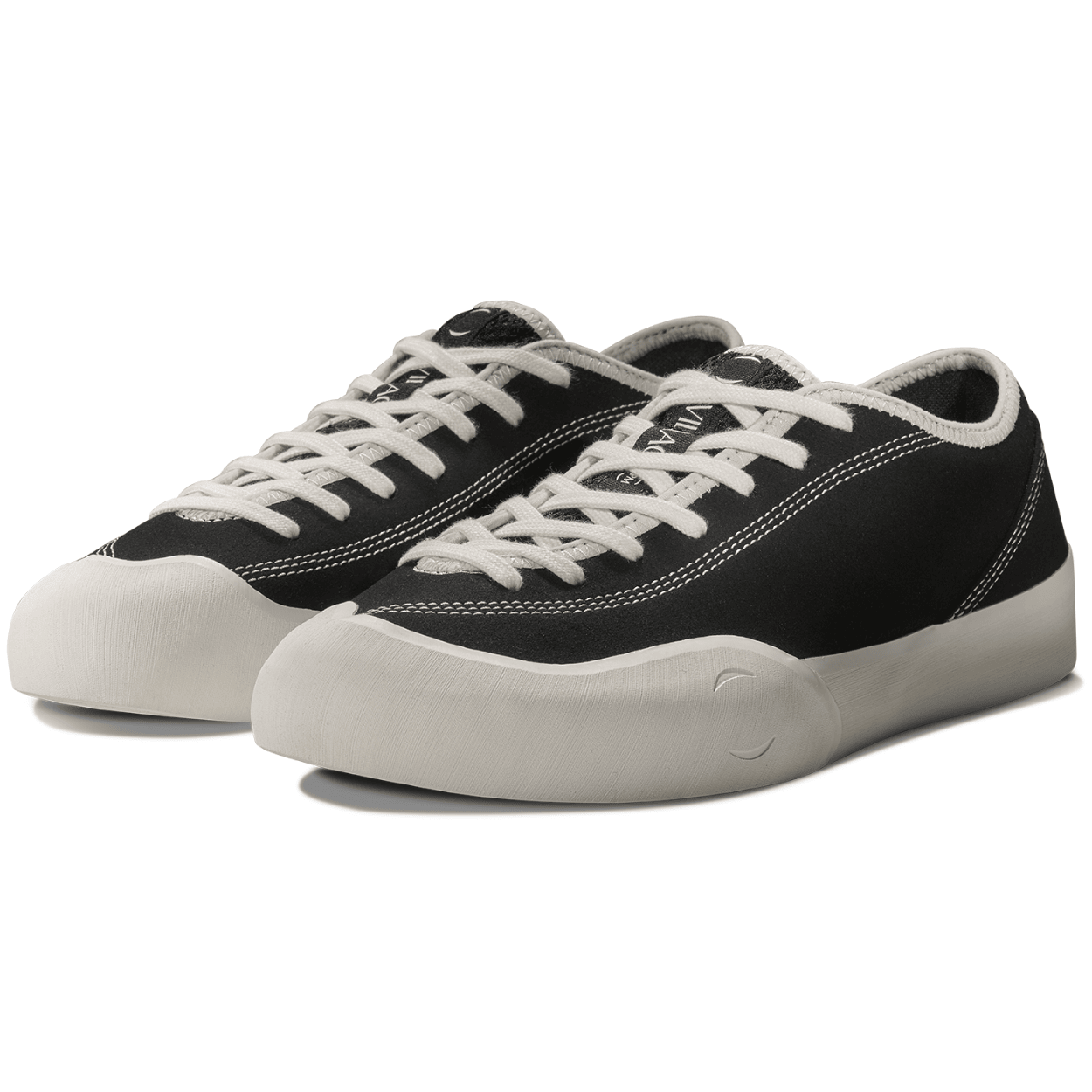 Village PM 1:30 PM Canvas Skate Shoes | Black and White - The Vines Supply Co