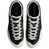 Village PM 1:30 PM Canvas Skate Shoes | Black and White - The Vines Supply Co