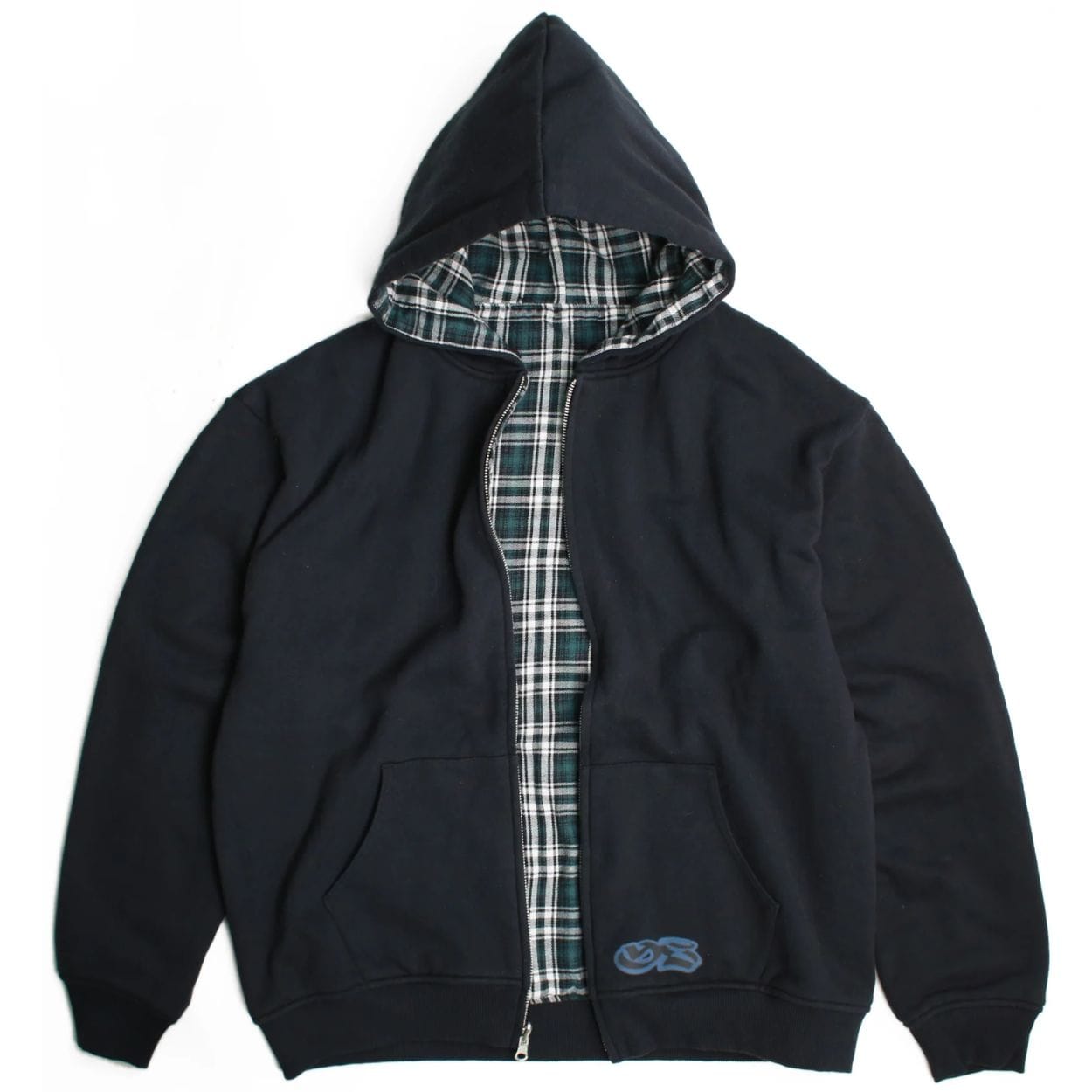 Yardsale Reversible Flannel Hoodie | Green