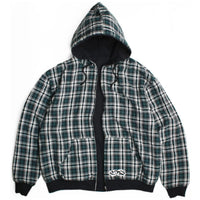 Yardsale Reversible Flannel Hoodie | Green