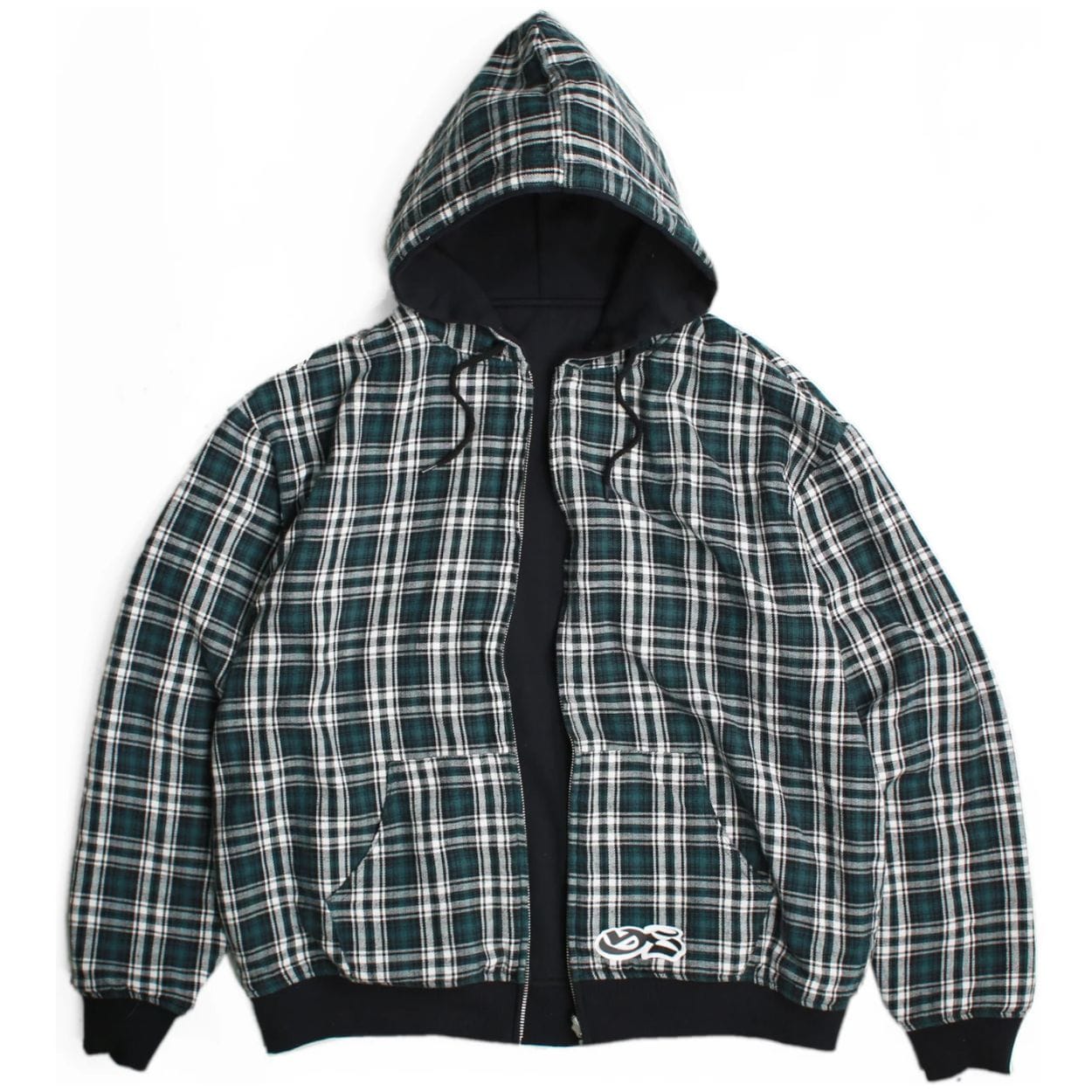 Yardsale Reversible Flannel Hoodie | Green