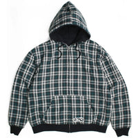 Yardsale Reversible Flannel Hoodie | Green