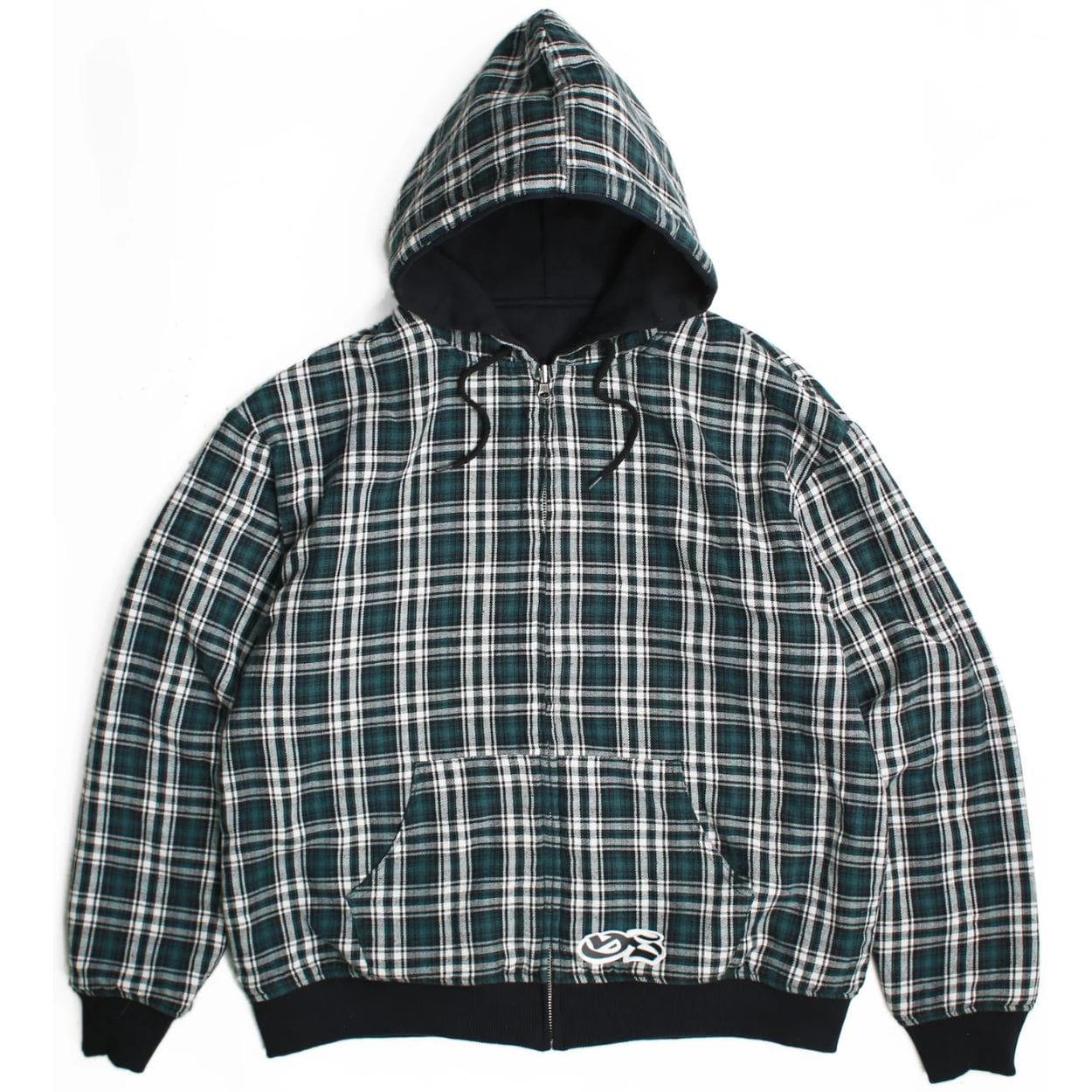 Yardsale Reversible Flannel Hoodie | Green