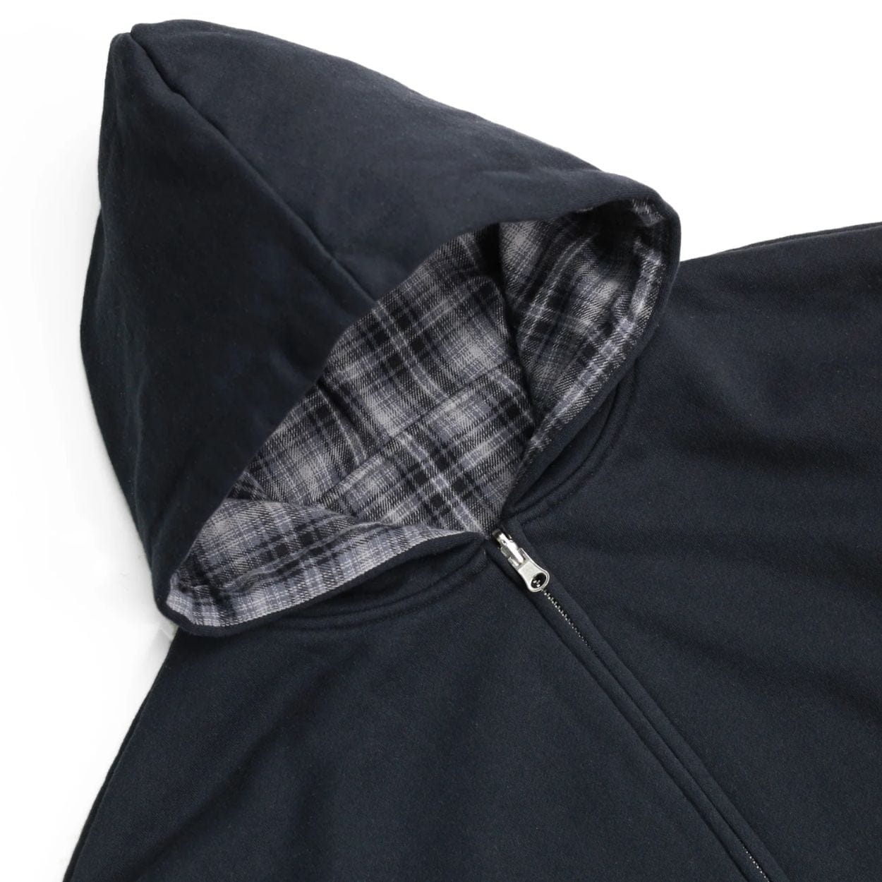 Yardsale Reversible Flannel Hoodie | Grey