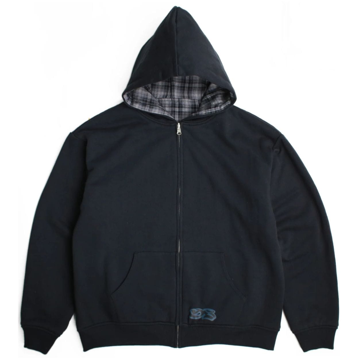 Yardsale Reversible Flannel Hoodie | Grey