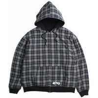 Yardsale Reversible Flannel Hoodie | Grey