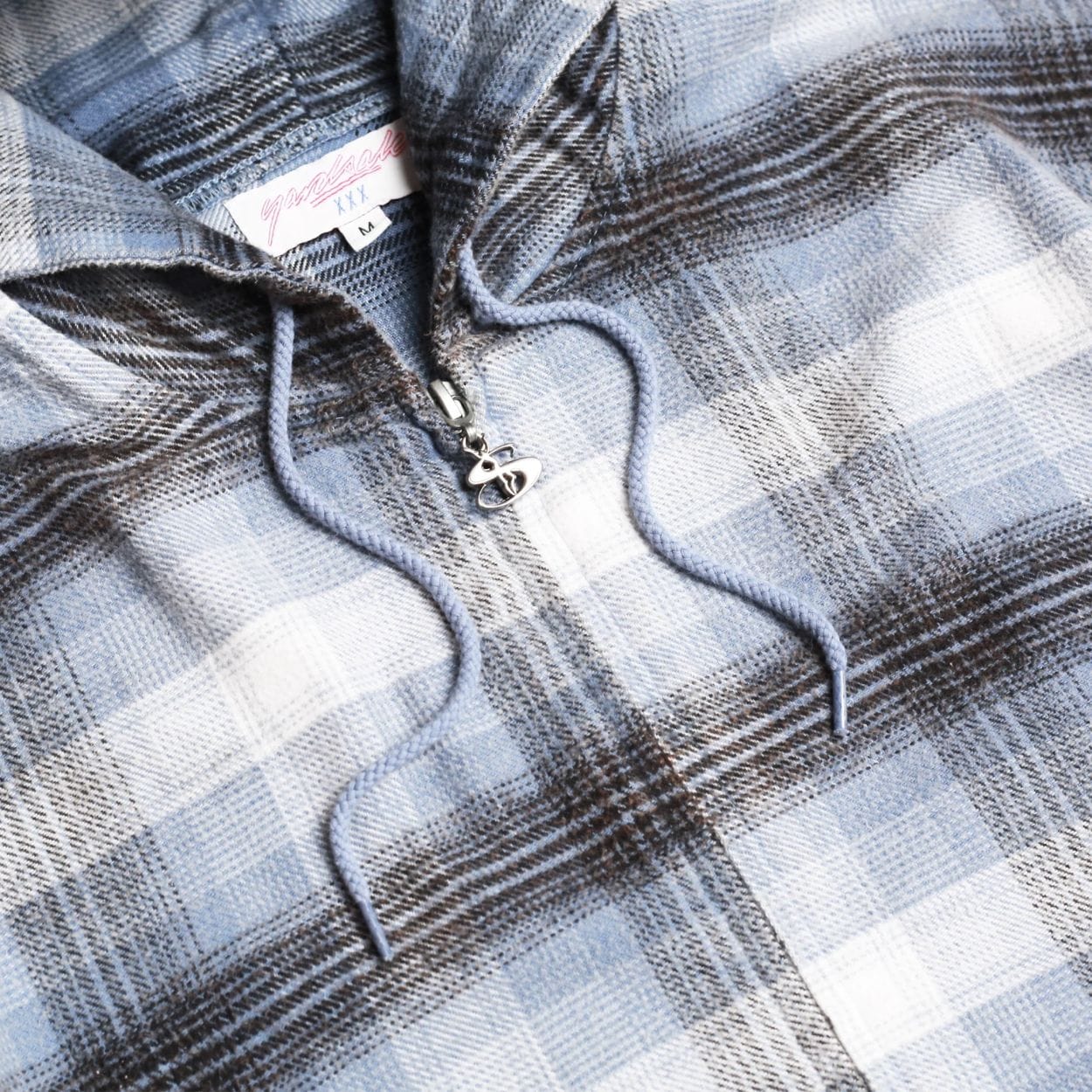 Yardsale Tartan Full Zip Hoodie | Blue