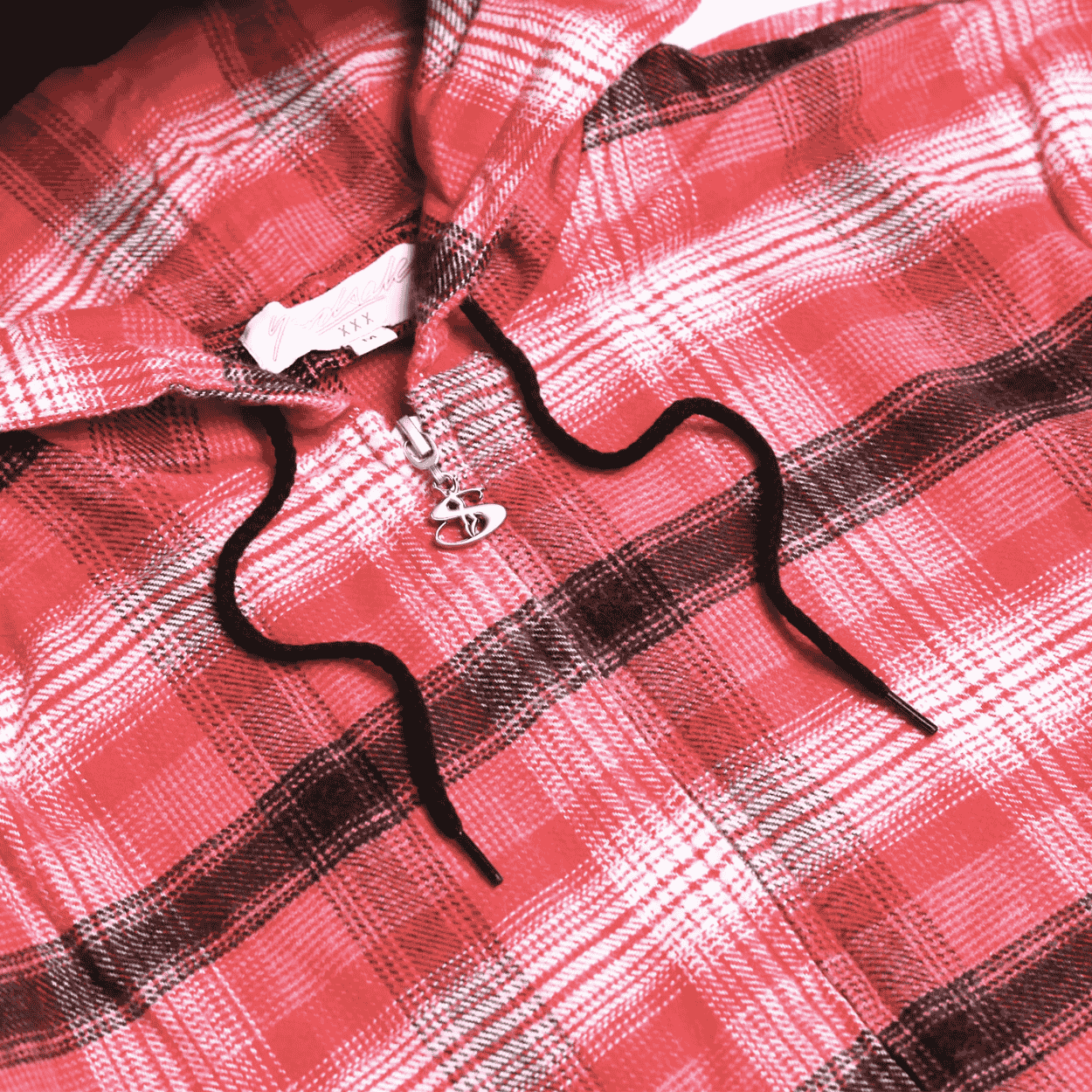 Yardsale Tartan Full Zip Hoodie | Red