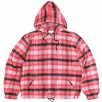 Yardsale Tartan Full Zip Hoodie | Red