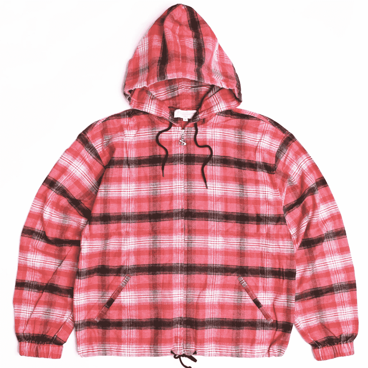 Yardsale Tartan Full Zip Hoodie | Red