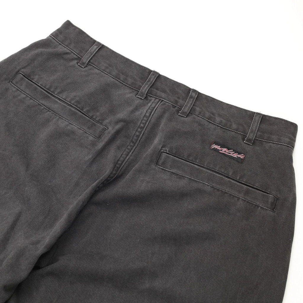 Black Yardsale Phantasy Slacks jeans with a classic fit and stylish design, shown on a model against a neutral background.