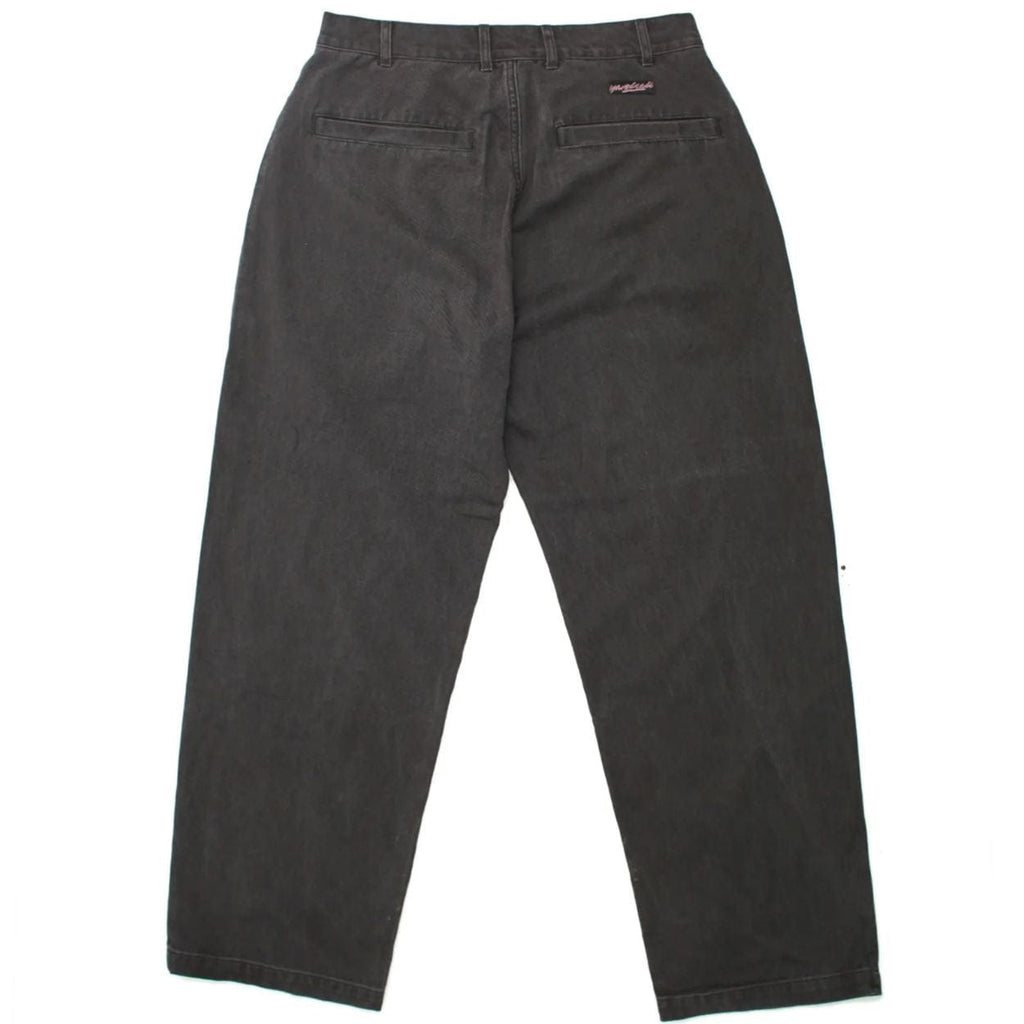Black Yardsale Phantasy Slacks jeans with a slim fit and classic design, showcasing the front view of the pants.