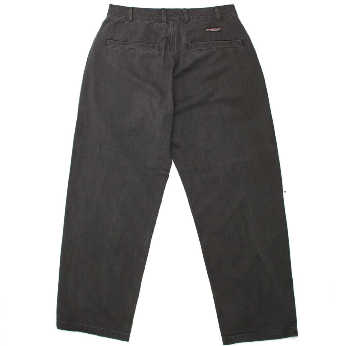 Black Yardsale Phantasy Slacks jeans with a slim fit and classic design, showcasing the front view of the pants.