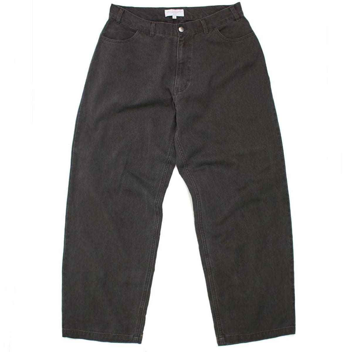 Black Yardsale Phantasy Slacks jeans with a slim fit, showcasing the stylish design and classic denim texture.