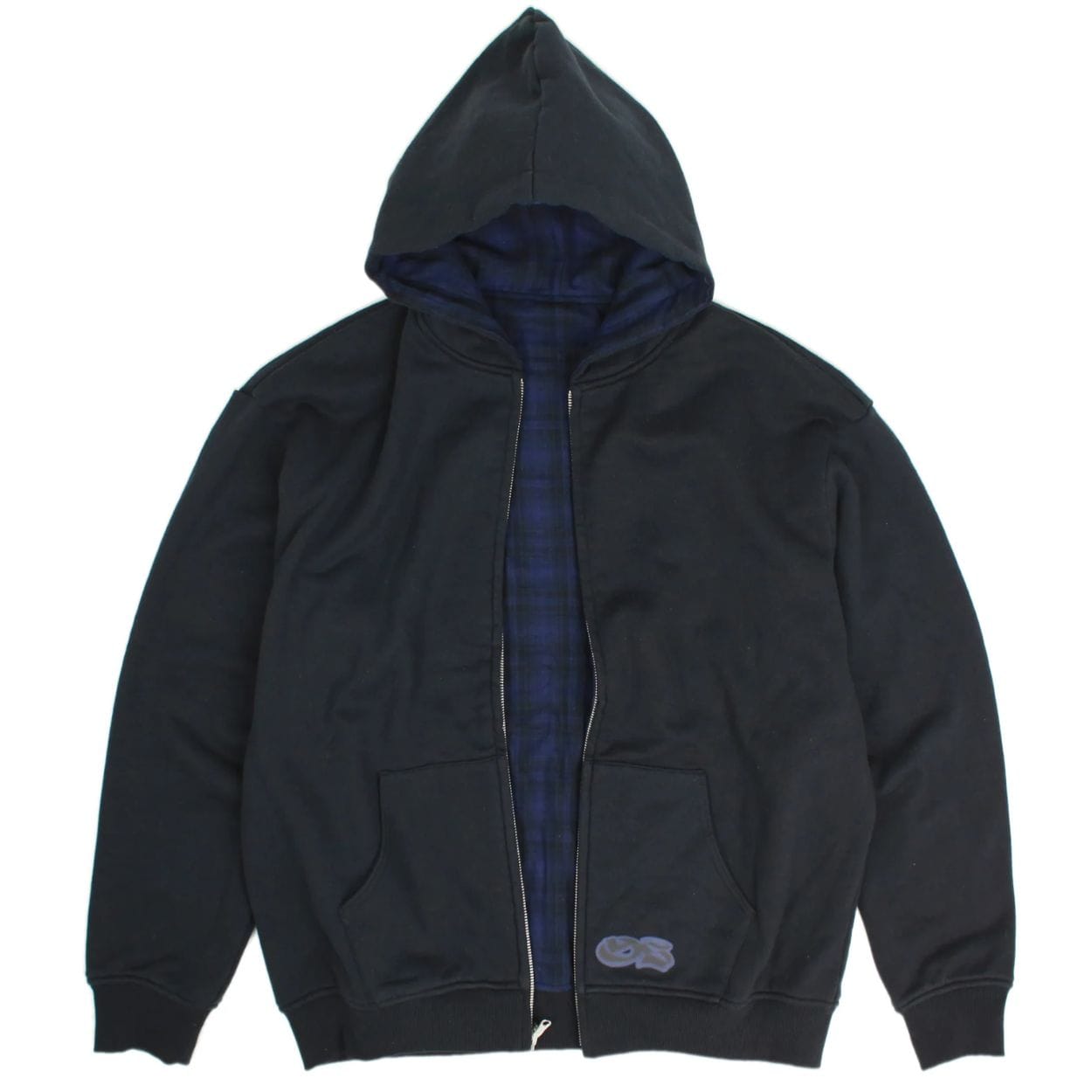 Yardsale Reversible Hoodie | Black & Indigo Blue - The Vines Supply Co
