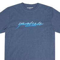 Yardsale Washed Script T-Shirt | Blue - The Vines Supply Co