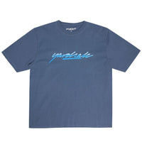 Yardsale Washed Script T-Shirt | Blue - The Vines Supply Co